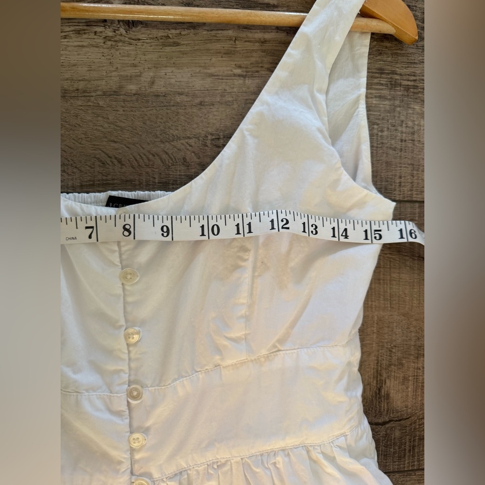 J. Crew Cotton Poplin Button Down Sleeveless White Midi Dress Size 2 Wedding - Picture 8 of 8